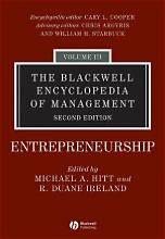 entrepreneurship - the Blackwell encyclopedia of management (volume 3)