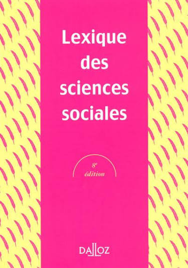 Lexique des sciences sociales ( 8e édition)