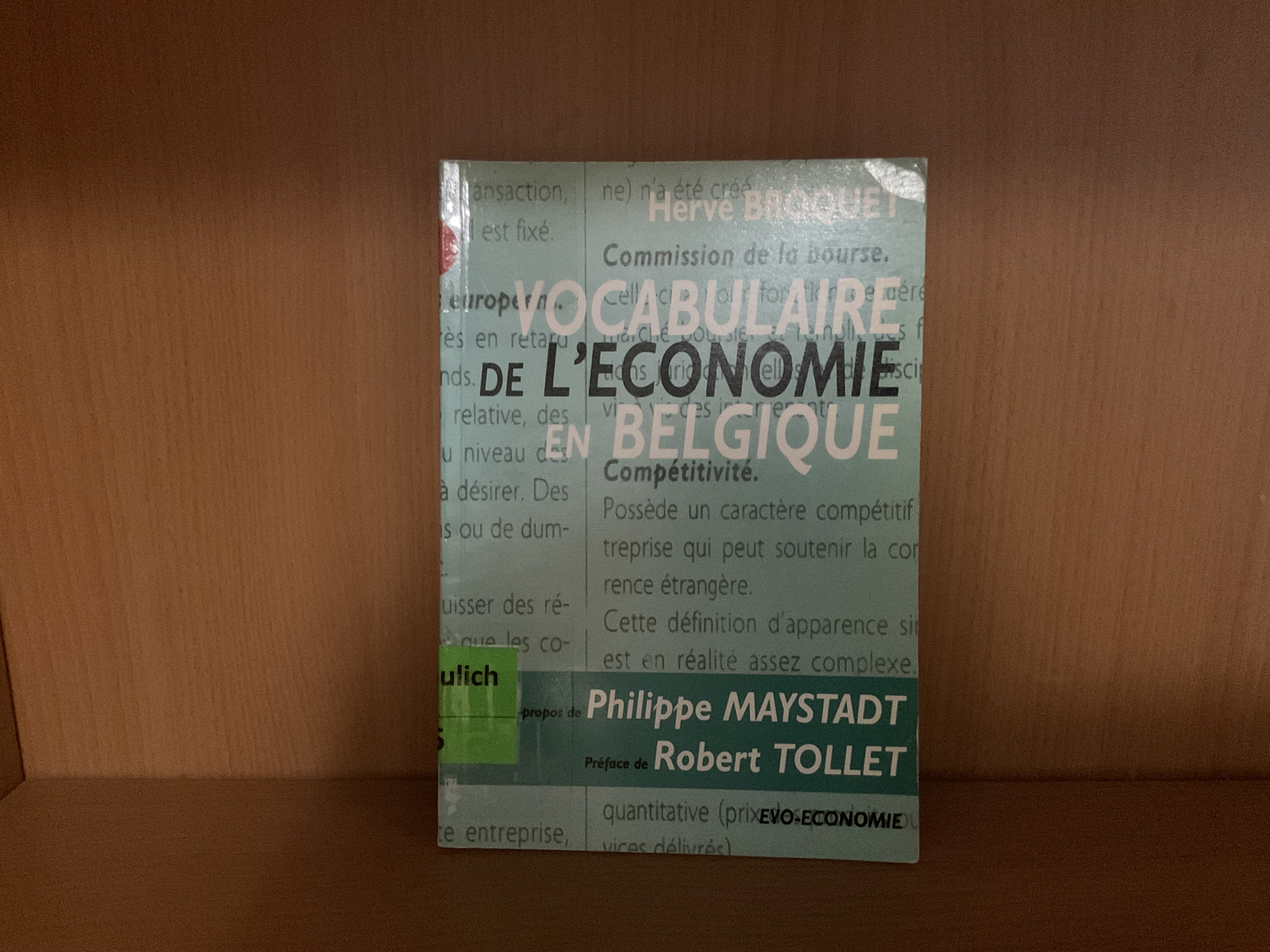 Vocabulaire de l’économie en Belgique