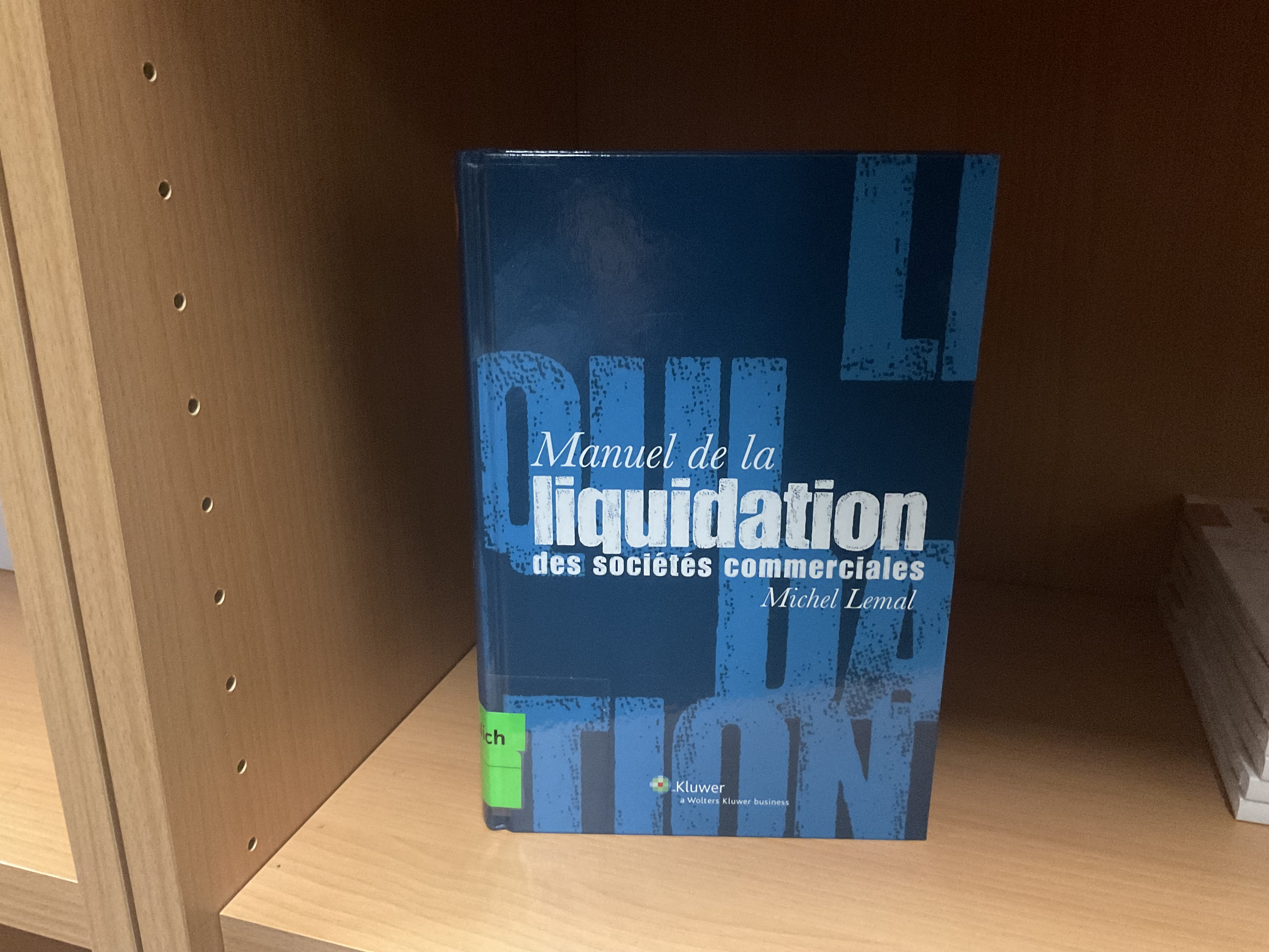 Manuel de liquidation des sociétés commerciales
